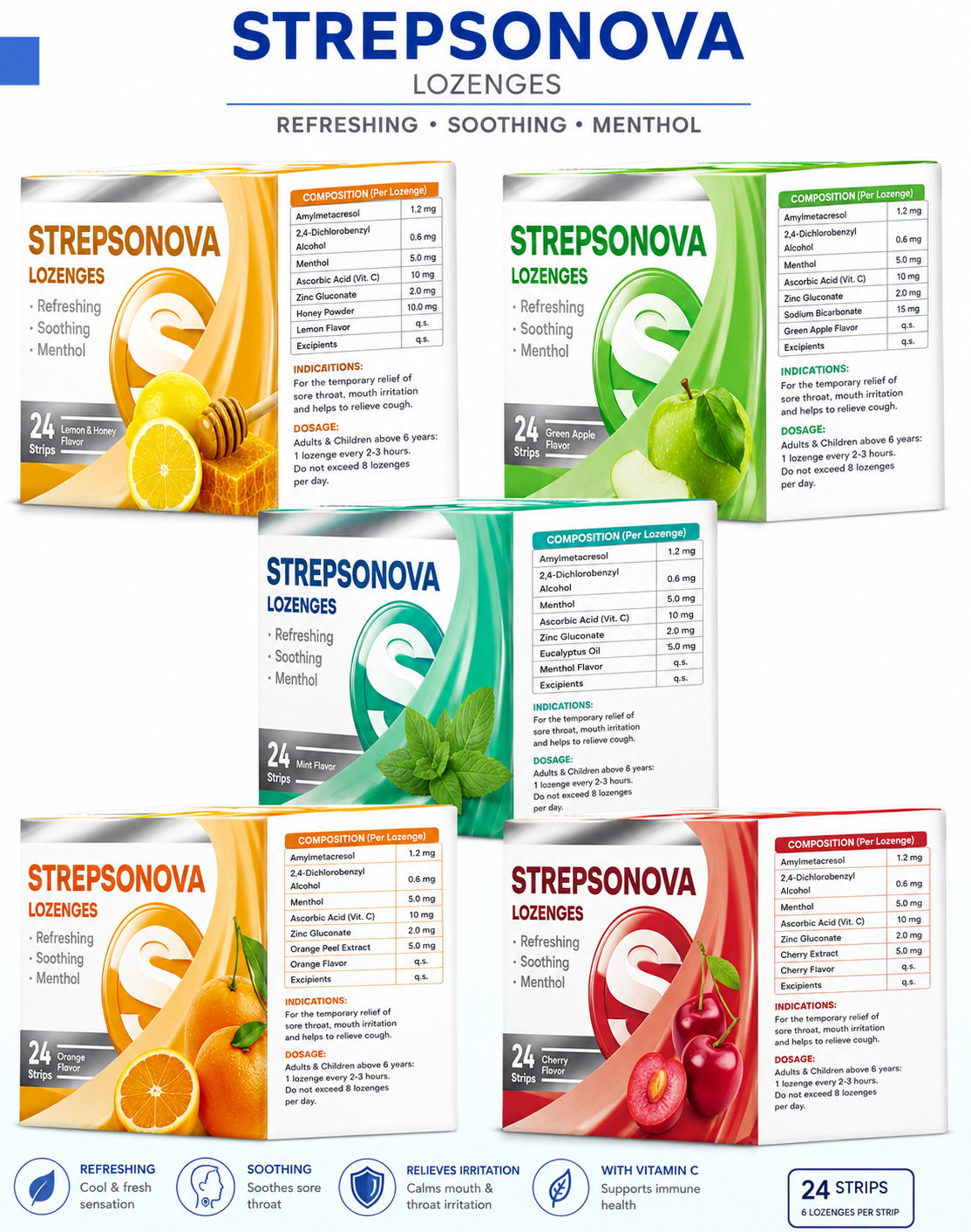 stepsonova lozenges 24 strips